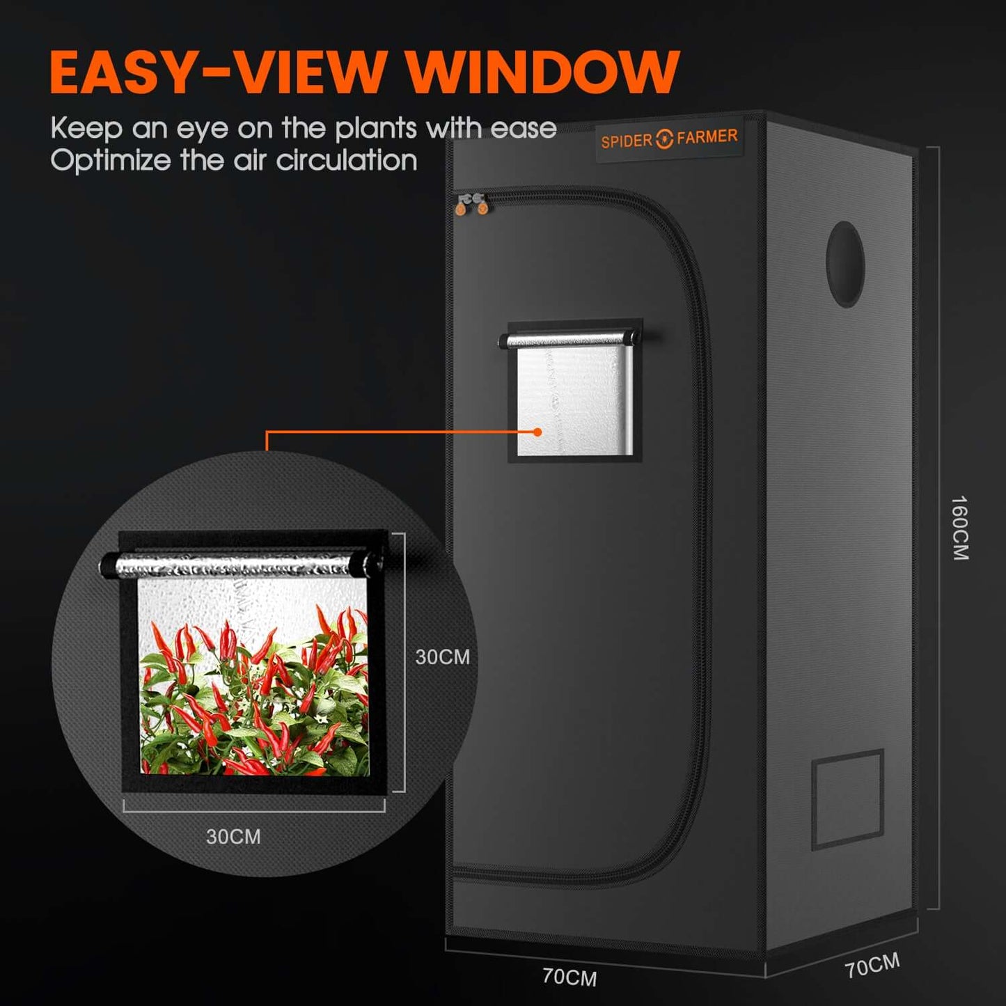 Grow Tent (Spiderfarmer - (70x70x160cm)